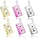 3 Paires Boucles d'Oreilles de Cassette des Années 80 Boucles d'Oreilles Pendantes Rétro Tape Boucles d'Oreilles Pendantes Drôles pour Accessoires de Femmes