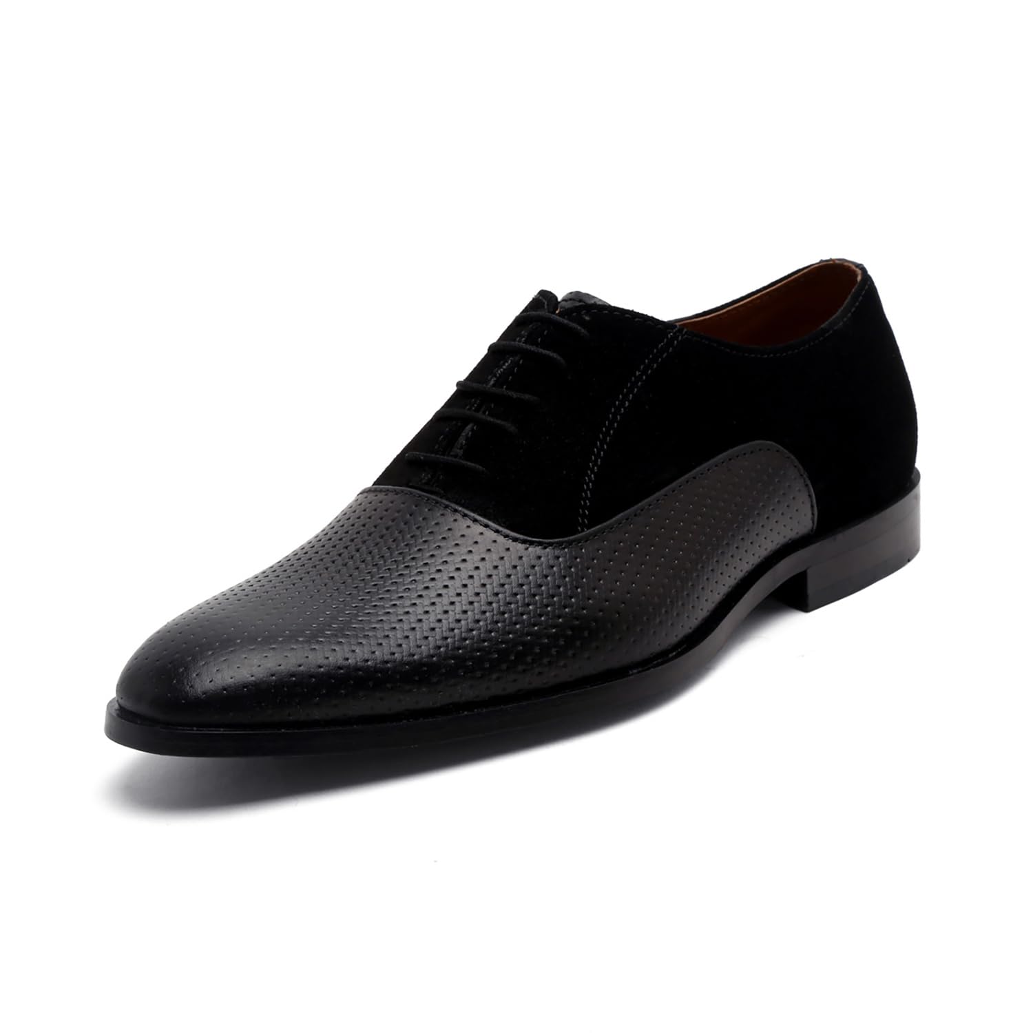 LOUIS STITCH Mens Midnight Black Italian Leather Derby Formal Lace Up Shoes for Men (EUDTSU) (Size- 7 UK) (B0C6T3XJ4B) Amazon Price History, Amazon Price Tracker