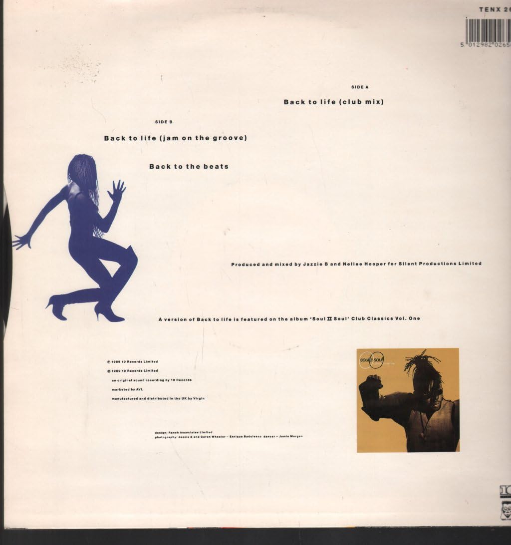 BACK TO LIFE 12 INCH (12" VINYL SINGLE) UK 10 1989