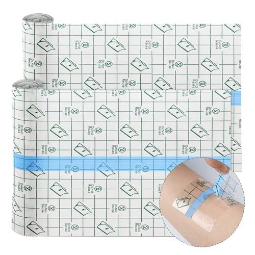 2 Pieza Vendaje Transparente Impermeable Para Tatuajes, Película De Vendaje, Cinta Adhesiva Heridas, Cinta Adhesiva Transparente Heridas Para Deportes Natación Ducha(15 cm * 2 m)