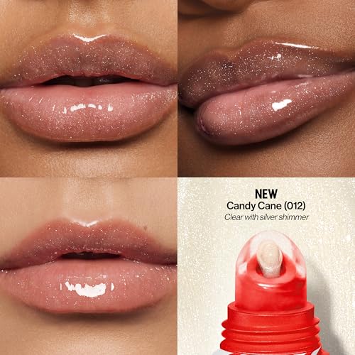 Image of Revlon Glimmer Lip Treat Balm + Mask, 012 Candy Cane, 0.4 fl oz | Overnight peptide lip treatment. Doubles as daily balm & all-night lip mask. Hydrates for softer, plumper-looking lips.