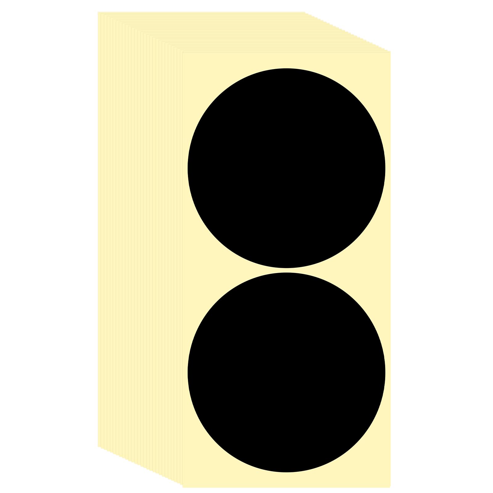 PATIKIL 60 Pcs Colored Dot Stickers Labels, 4 Inch Circle Price Stickers Self Adhesive Circle Tags Coding Labels for Office Business Yard Sale Garage Sale Home Decor, Black