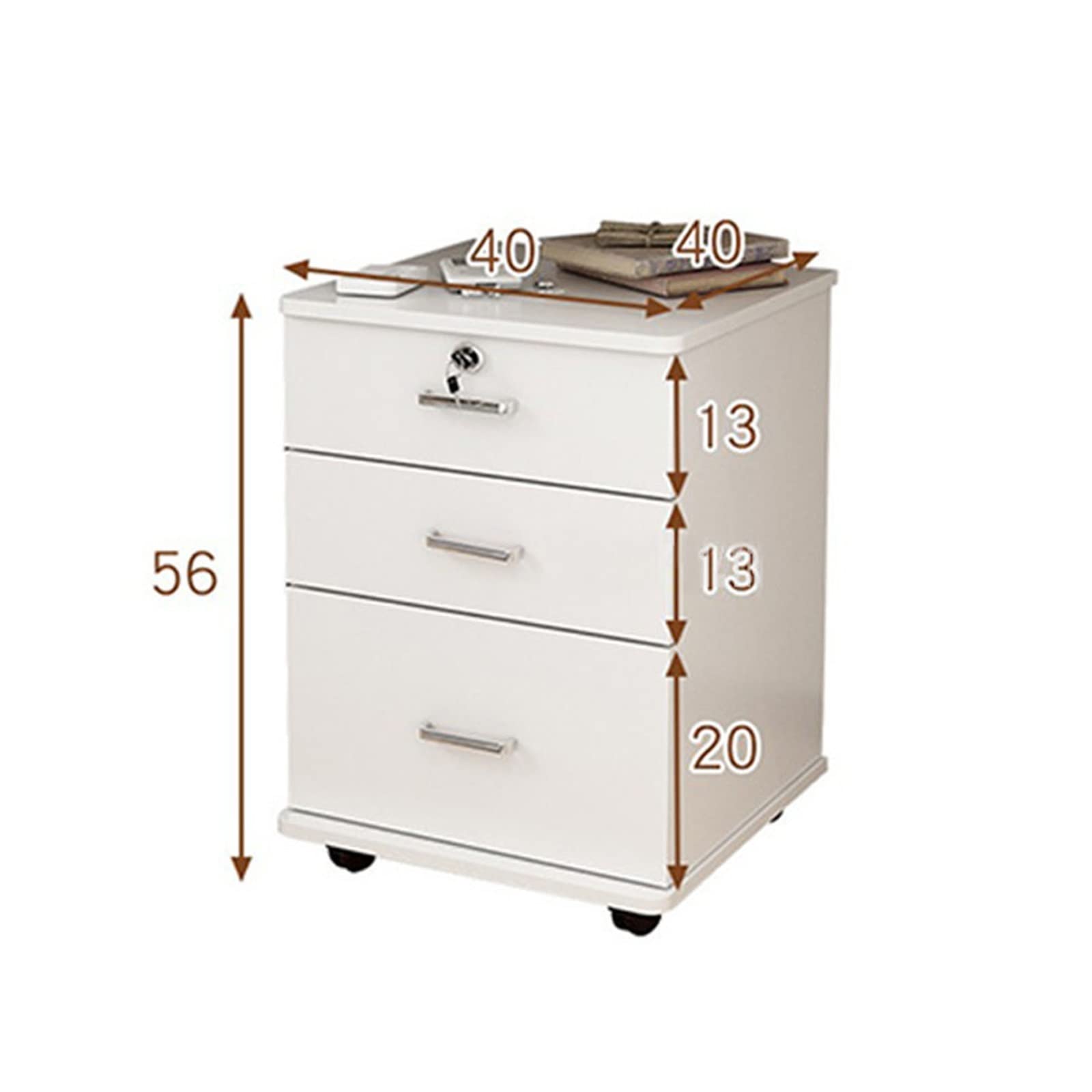 Armadietto con serratura a 3 ruote per ufficio Sto nizer con base di supporto, ideale per forniture per ufficio e documenti e slish.