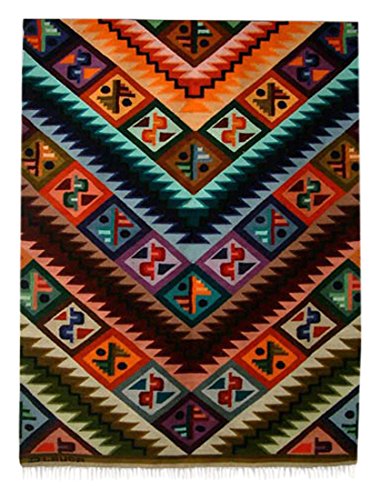 Novica Wool Geometric Tapestry, Multicolor, Rainbow Alphabet' #TOP26