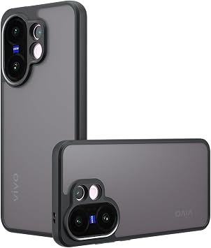 for VIVO X200 FE 5G Case Lens Protection Shockproof Corner Clear/Matte Shockproof Soft Frame Hard Back Cover Black, VIVO X200 FE