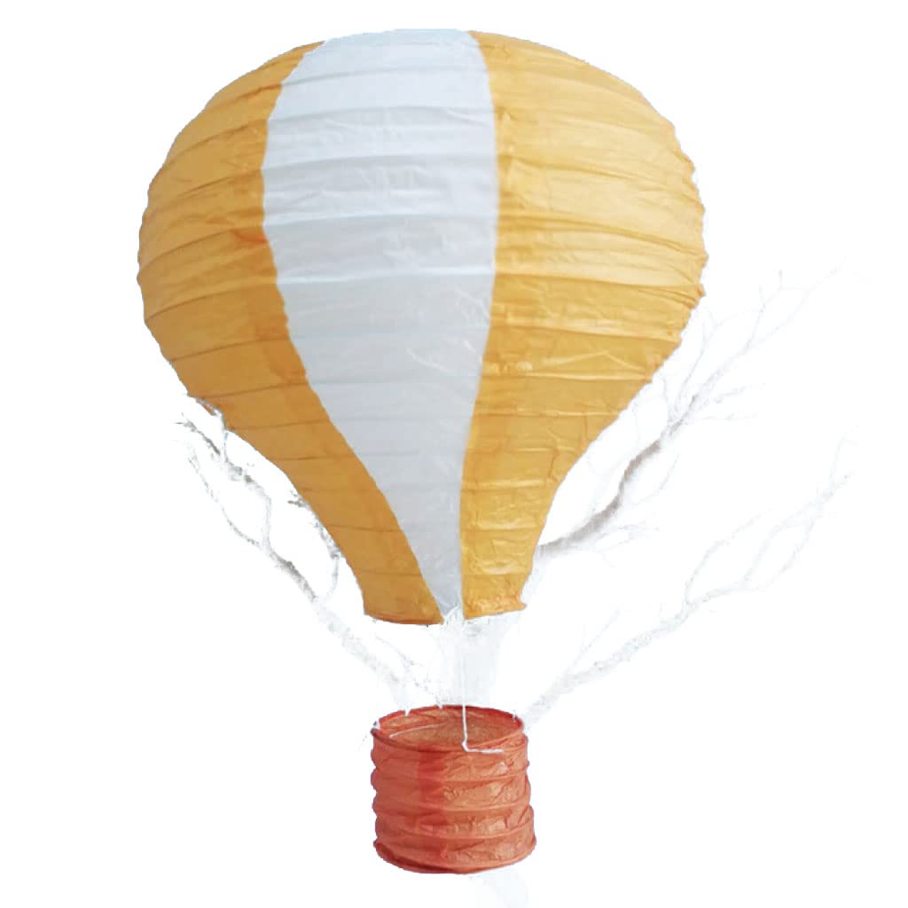 Perfk Lanterna A Forma Di Mongolfiera Sospesa – Decorazione In Tessuto Di Cotone Fatta A Mano, 38x55 Cm, Per Camerette, Soggiorni E Sessioni Fotografiche