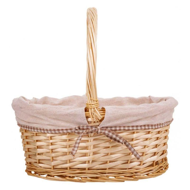 Wicker Lined Baskets Set 3 Pieces, Multicoloured, Standard - Image 4