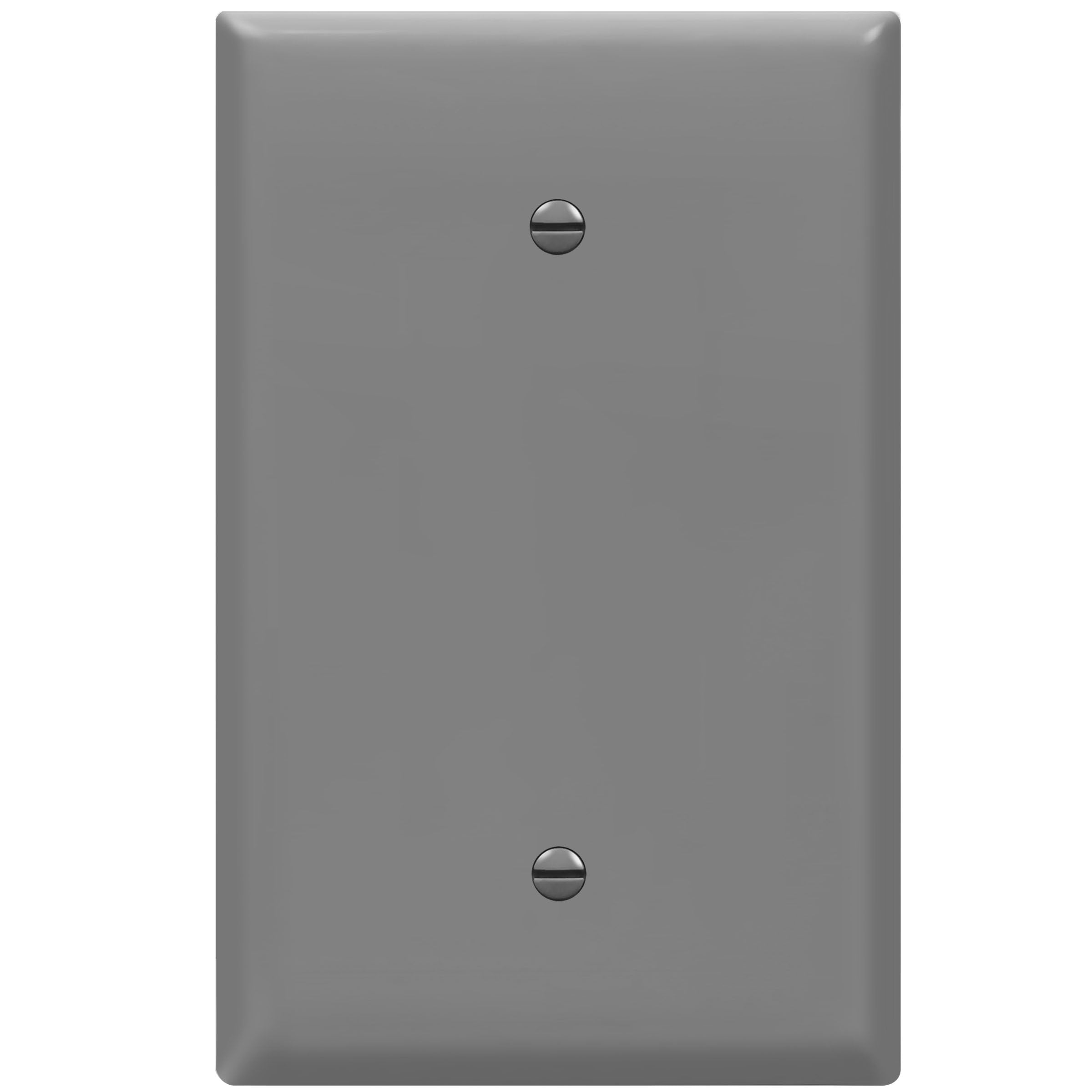 ENERLITES Device Wall Plate, Jumbo Blank Cover, Oversized 1-Gang 5.5" x 3.5", Polycarbonate Thermoplastic, 8801O-GY, Gray