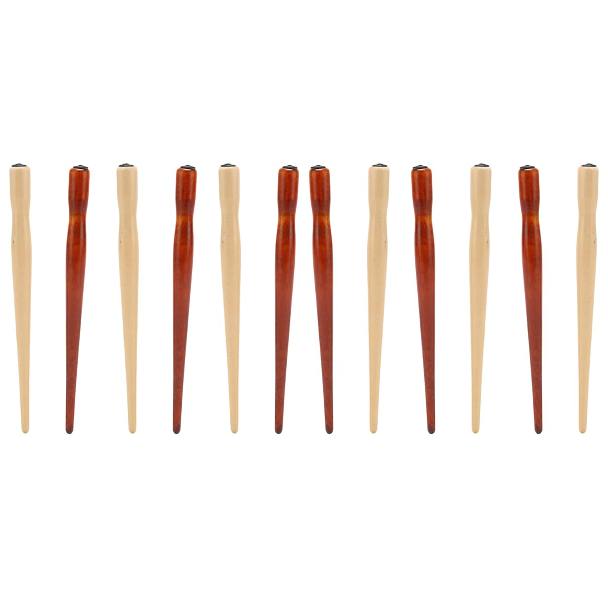 Beufee 12PCS Nib Pen Holder Set, Wooden Calligraphy Dip Pen Holders Comfortable Grip Comic Nib Holders for Drafting Drawing Painting