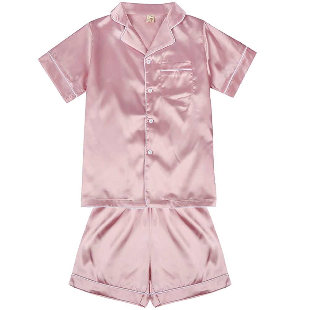 amropi Set Pigiama per Famiglia Abbigliamento Coordinato Set Pigiama da Seta Notte per Ragazzi Donna