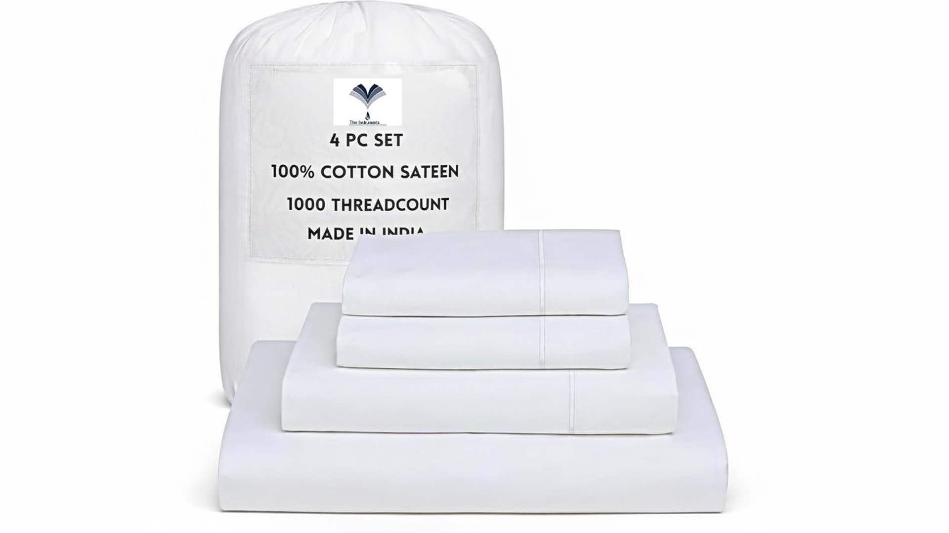 100 Sateen Cotton Sheets Queen Bed Sheets Premium 1000 TC Bedding Sheets Pillowcases Deep Pocket Sets Ultra-Soft Hotel