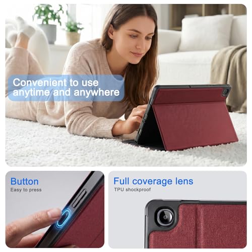 Image of CoBak Case for Samsung Galaxy Tab A11+ Plus 11 inch 2025, Multi-Viewing Angles, All New PU Leather Folio Stand Cover with Auto Sleep Wake Feature for Samsung Galaxy Tab A11+ Tablet 11-inch, Burgundy Red