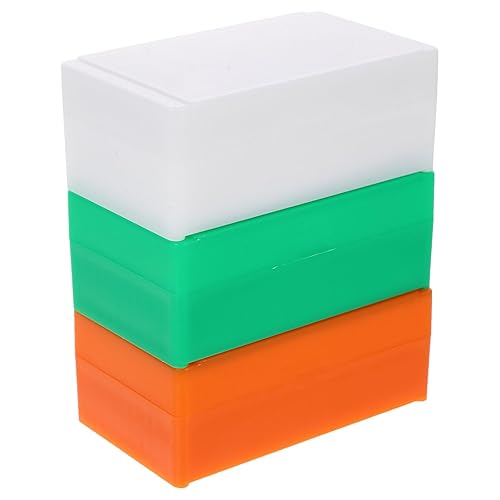 CLISPEED Caja de diapositivas de microscopio, 3 piezas de plástico para portaobjetos de microscopio, caja de diapositivas de vidrio para