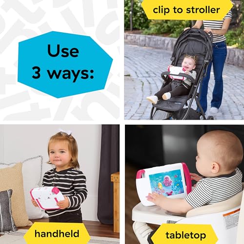 Image of Baby Einstein On-the-Go Sea Dreams Soother, Pink, Portable Baby Sound Machine with Music & Lights, for Newborns 0+ Months
