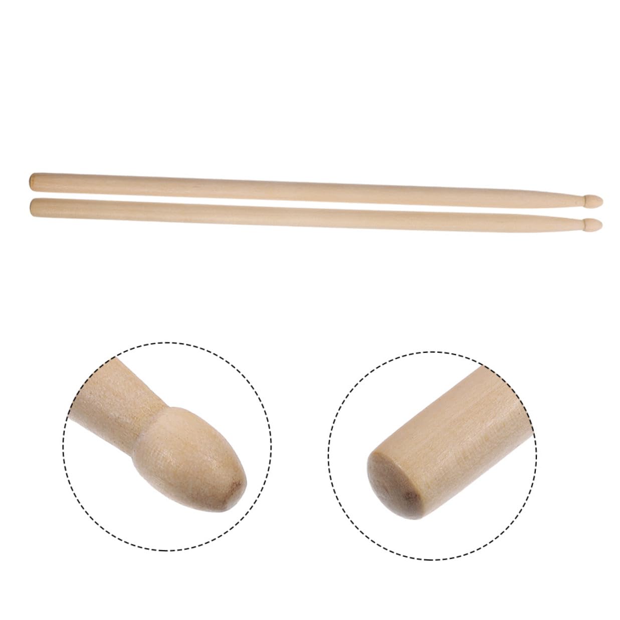 12 Paar 5a Holz Drumsticks für Anfänger und Profis | Beige, Präzise Verarbeitet, Bruchsicher, 5a-ausführung, Geeignet für Unterricht und Musikstudios