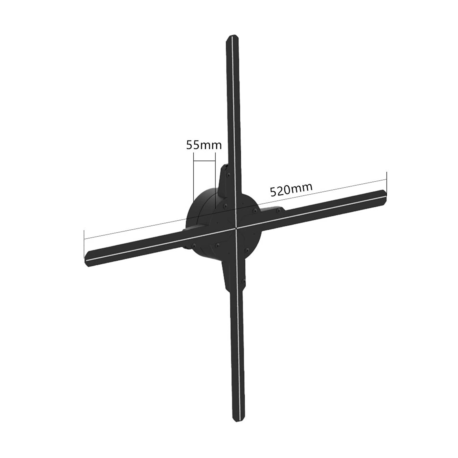 Holograficzny wentylator 3D Holograficzna maszyna reklamowa naga Ekran wentylatora 3D 52 cm WiFi. mobilny Aplikacja KONTROLA Dekoracje do obrotowej wyobraźni