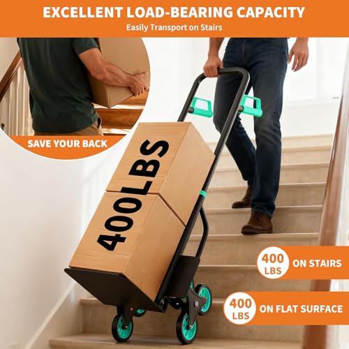 Carretilla de mano plegable con 6 ruedas 440 lb capacidad miniatura 4