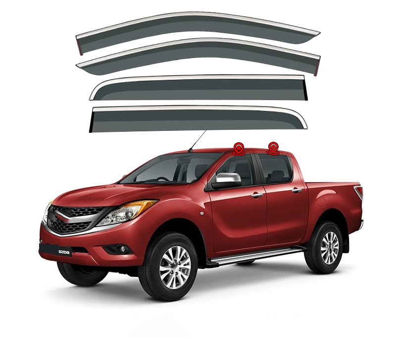 Rain Shield for Mazda BT-50 UP/UR 2012-2020,Car Wind Sun Snow Guards Car Window Deflector