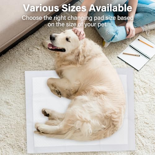 Image of 40 Pack Super Absorbent Soft Pet Training & Dog Urine Pad 24x24 Inch, Travel & Home Use For Puppy Leakage Resistant Urine Pad (White)