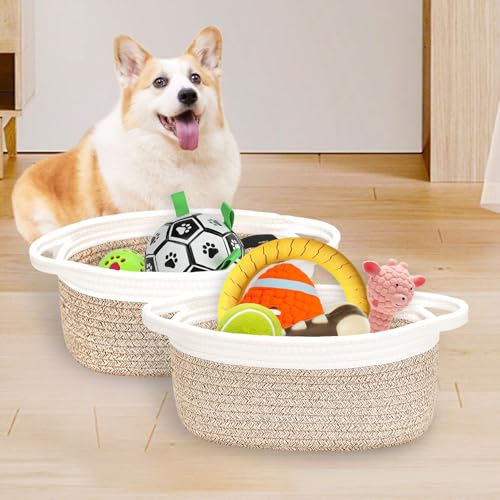 Image of Empty Gift Basket with Gift Bag & Ribbon, Woven Rope Basket, 12x8x5