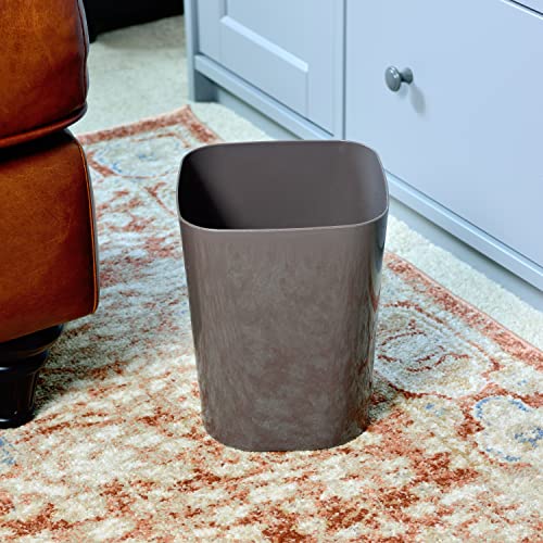 Youngever 2 Pack 5.5L Square Trash Can, Plastic Garbage Container Bin, Small Trash Bin for Home Office Living Room - Image 4