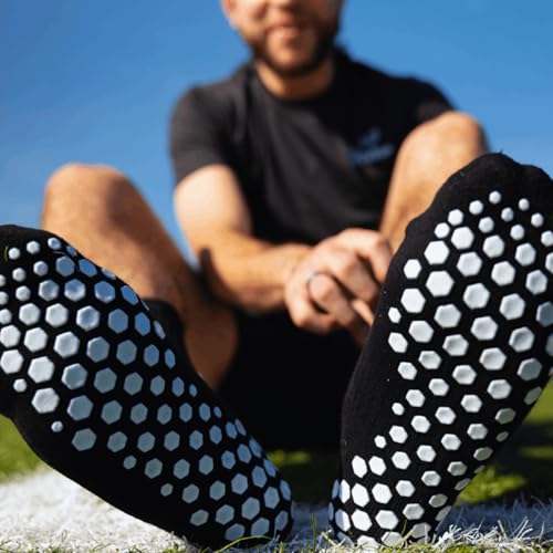 SENDA Gravity Performance Grip Socks with Non-Slip Technology, Soccer, Running, Basketball, Unisex, Crew Length, 0 5