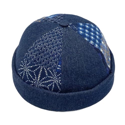Chapeau docker pour homme bleu ajustable pour éviter les bonnets trop serrés