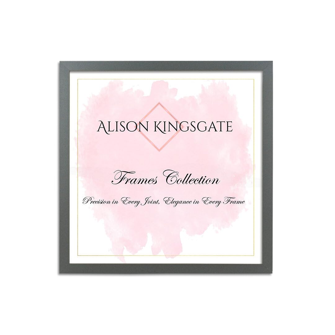Alison Kingsgate Sleek 30X30CM Picture Frame - Engineered Wood with Shatterproof Perspex Front -Perfect for Photos, Posters, Certificates -Suitable for Wall Mount or Tabletop Display - Dark grey โ image 1