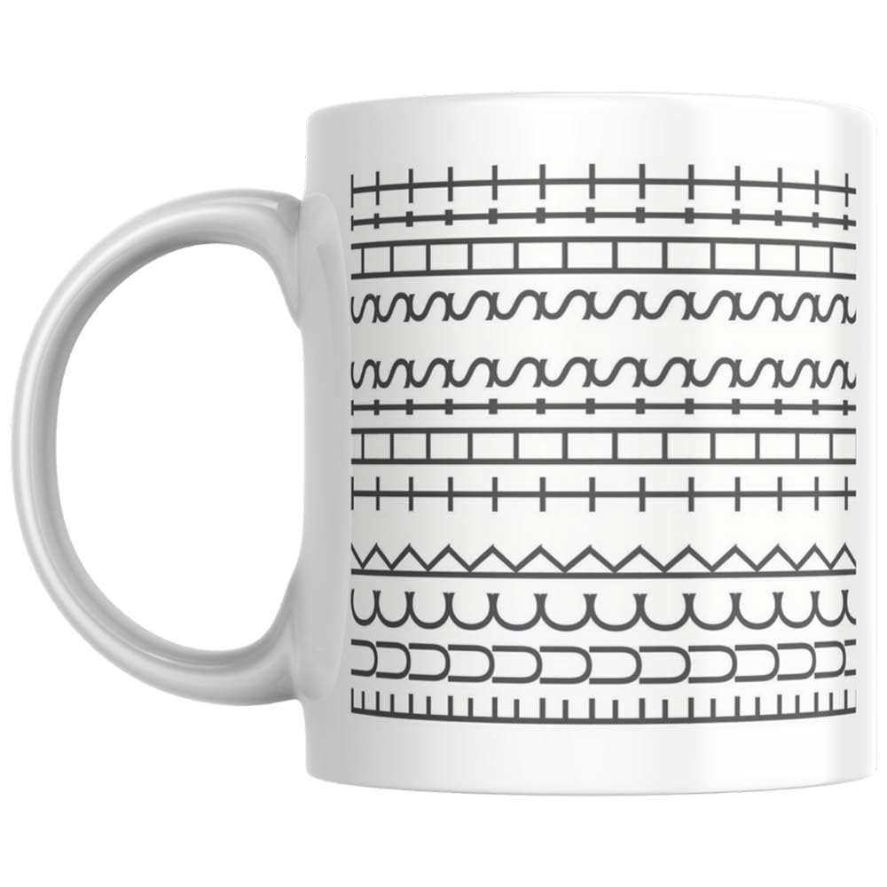 MUGGZ Rude Mug – “Fuck This Shit” Tyre Tread Style – Black Wraparound Text – Custom Coffee Cup Gift - Adult Humour Sarcastic Gifts for Friends, Family and Colleagues