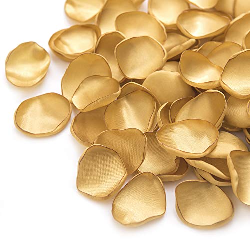Ling's moment Sunflower Golden Rose Petals 200PCS Silk Petals Flower Girl Scatter Petals
