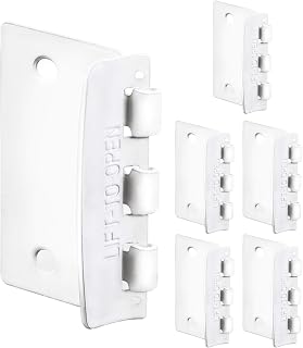 Jack N’ Drill Flip Action Door Lock (6 Pack)- Reversible Privacy Door Locks with Anti Lockout Screw for Child Proofing and Home Defense, Easy to Install and Durable Lock for Interior Swing-in Doors