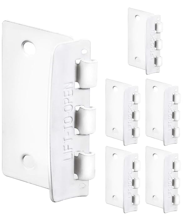 Jack N’ Drill Flip Action Door Lock (6 Pack)- Reversible Privacy Door Locks with Anti Lockout Screw for Child Proofing and Home Defense, Easy to Install and Durable Lock for Interior Swing-in Doors by JD Jack N'Drill - Used condition - US$18.03