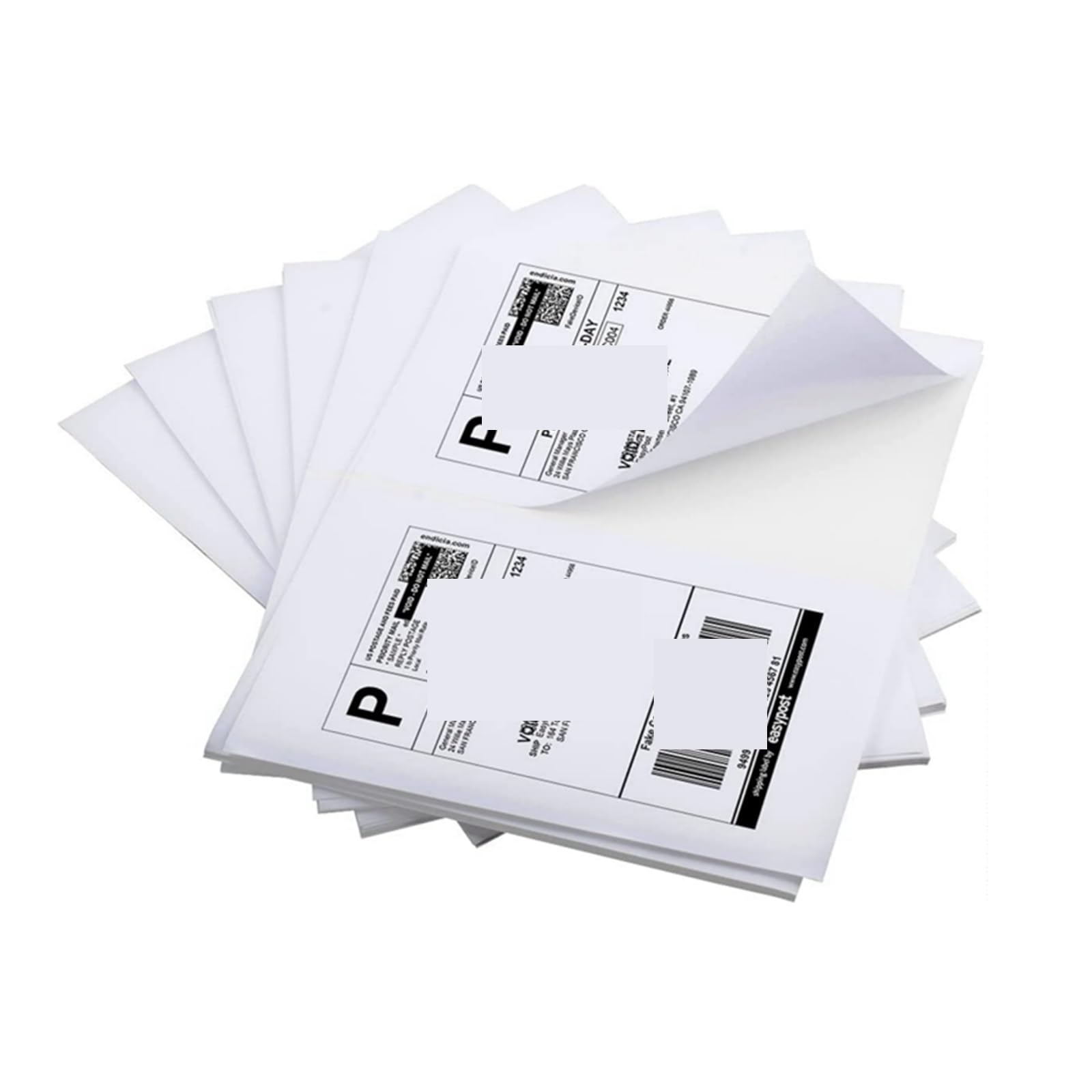 DAVBIR Adesivo for spedizione Etichette for indirizzi Stampanti laser e a getto d'inchiostro 216x279mm Mezzo foglio Carta autoadesiva vuota permanente perfection (Color : 100sheets)