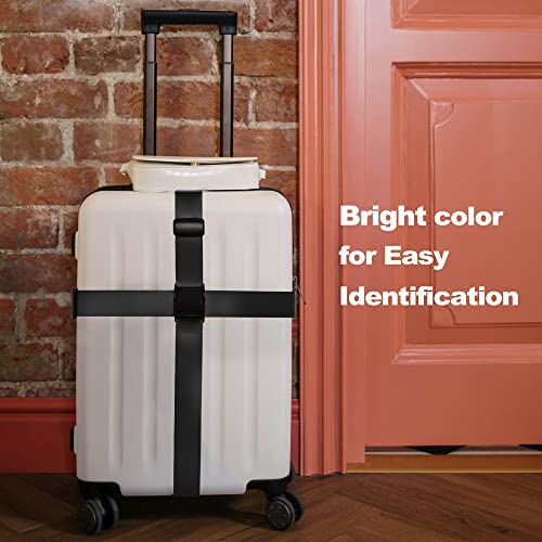Image of Luggage Straps for Suitcases TSA Approved Travel Belt 4 Pack by Chelmon(Black)