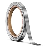 VViViD+ Brushed Chrome Air-Release Vinyl Adhesive Tape Roll 1/4” x 25ft