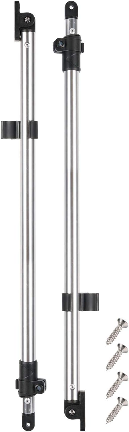 Adjustable Bimini Top Rear Support Poles Universal Fit for 3-4 Bow Bimini Tops 1" Alumium Tube