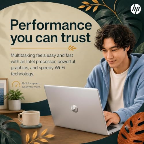 Image of HP 17.3 inch Touchscreen Laptop with Office 365 for The Web, AMD Ryzen 5 7430U (6 Cores, 12 Threads, Upto 4.3GHz, Beat Intel Core i7-1255U), 16GB RAM, 1TB SSD Storage, 10 Key Number Pad, No Mouse Added