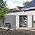 Patiolife 10x10 FT Outdoor Storage Shed, Large Metal Shed with Lockable Door & Sloping Roof, Steel Tool Shed for Backyard Patio Lawn, Grey