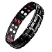 Mens Titanium Magnetic Therapy Bracelet Double Row 4 Element Pain Relief for Arthritis and Carpal Tunnel