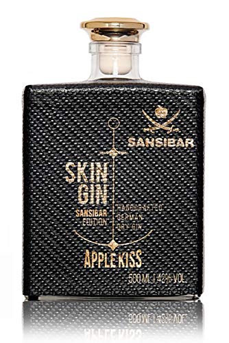 Skin Gin | Handcrafted German Gin | Sansibar Apple Kiss | Manufaktur Gin aus dem Alten Land | Apfel, marokkanische Minze, Zitrusfrüchte | 42% 500ML
