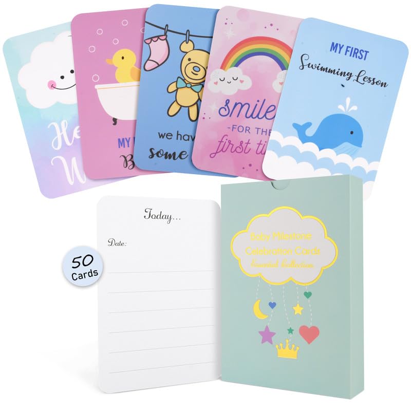 HAGOT 50 Baby Milestone Cards in Gift Box