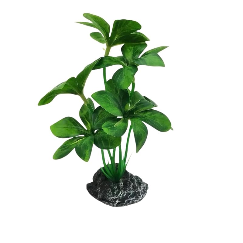 Planta Artificial para Aquário com Folhas de Seda e Base de Resina JGbaby Green Type-g 1 unidade