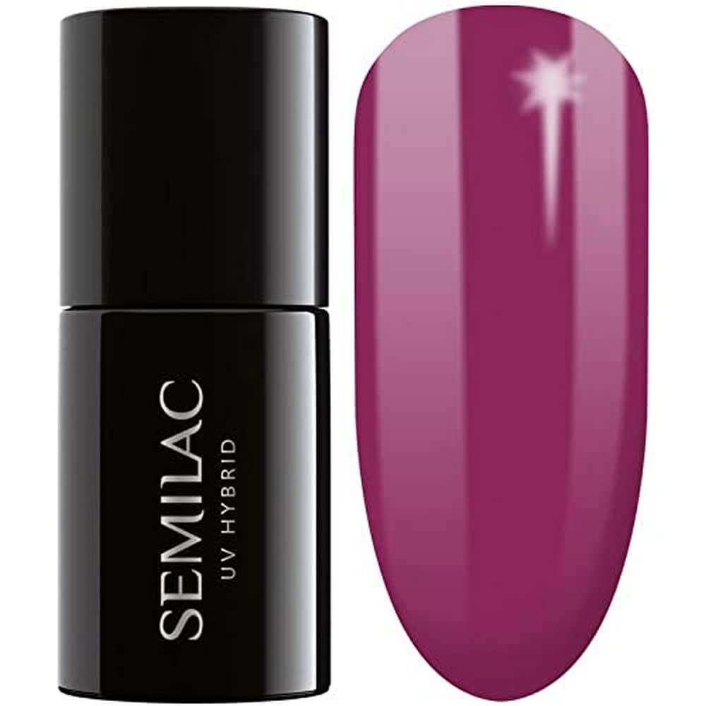 SEMILAC 123 Sheherazada Pink Nail UV Gel Polish | Long Lasting and Easy to Apply | Soak off UV/Led | Perfect for Home and Professional Manicure and Pedicure 7 ml