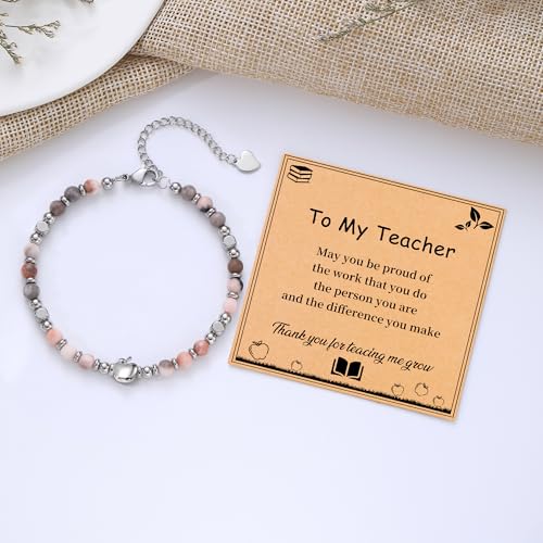 Image of Teacher Appreciation Gifts for Women, Christmas Gift for Women Teacher Bracelet