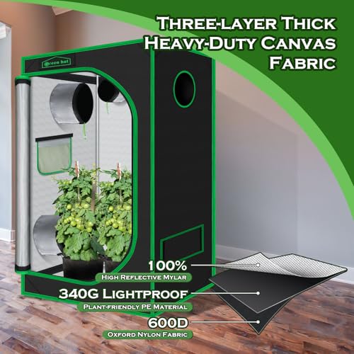 Image of 24 inchx36 inchx60 inch6000D Mylar Hydroponic Growing Tent for Plants