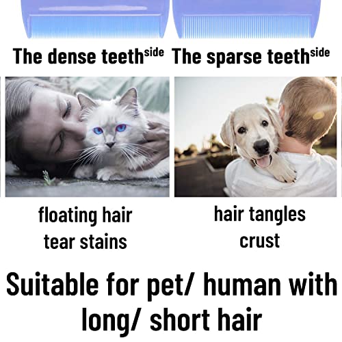 Flea Comb for Dogs, 6 Pcs Flea Combs Cat Combs, Comb for Cats with Durable Teeth, Use for Cleaning Tear Stains, Floating Hair, Dandruff by MoHern