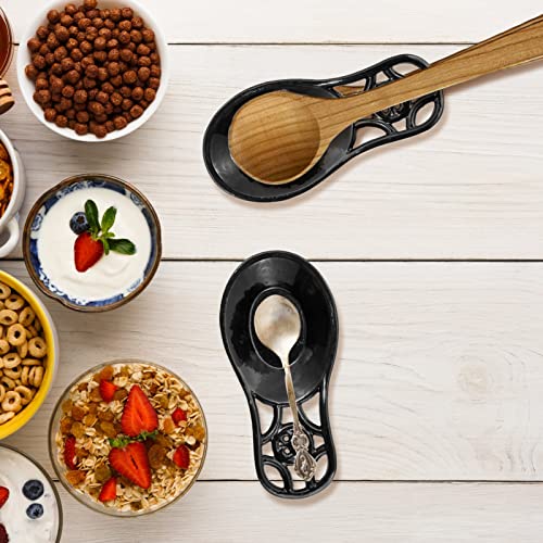 Cookingspoonrestforstovetopcastironspoonholderforkitchencounterheavydutyutensilrestkitchenaccessoriesdishwashersafeblack Urban Country Home Decor Cooking spoon rest for stove top cast iron spoon holder for kitchen counter heavy duty utensil rest kitchen accessories dishwasher safe black urban country home decor