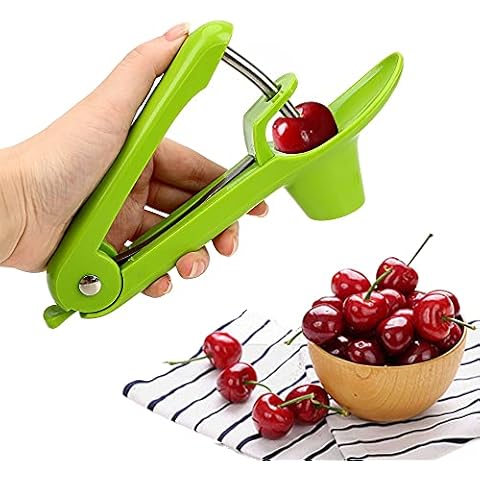 7.8inch Cherry Fruit Kitchen Pitter Remover Olive Core Corer Remove Pit Tool Seed Gadget Stoner 1 Pcs (Random Color) Cover