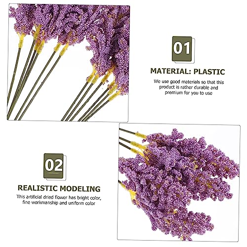 Ramo de flores artificiales de plástico para decoración DIY miniatura 5