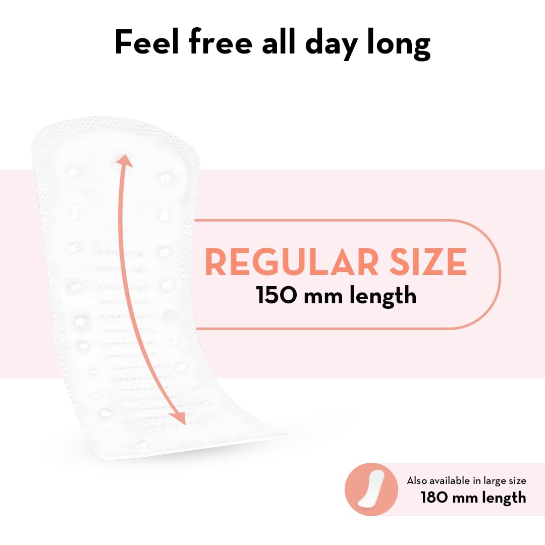 Plush Ultra Thin Panty Liners for Women Daily Use, 20 Liners | 1mm Thin, 150mm Long | Pure U.S. Cotton Liners for Rash-Free Periods | Suitable For Sensitive Skin | No Toxins, No Parabens 4